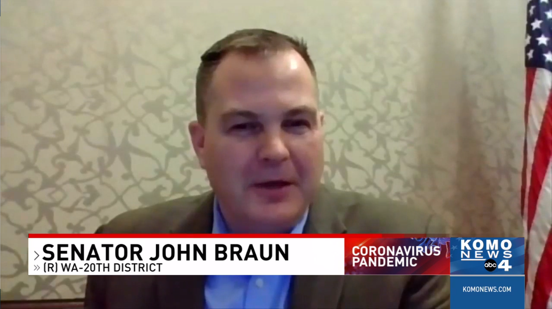 VIDEO: Sen. John Braun featured in KOMO News report on reopening the economy
